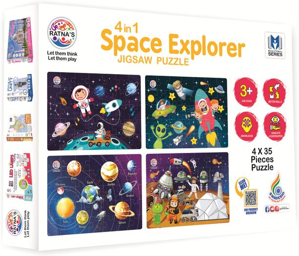 Ratnas Space Explorer 4in1 Jigsaw puzzle for young astronauts (140 Pieces) (2364)