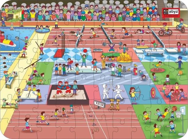 ABYZ OLYMPICS Jigsaw Puzzle for Kids of Age 4-8 Years, 70 Pcs