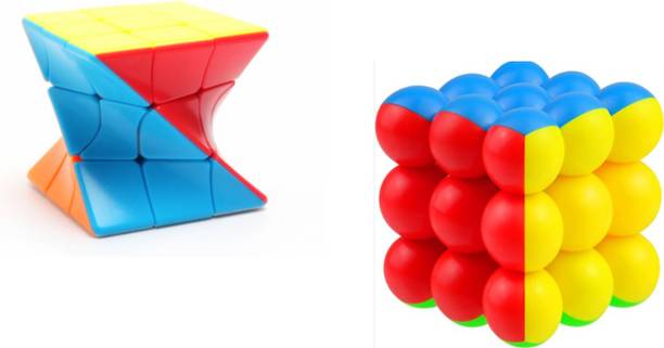 EMINENCE ENTERPRISES Combo Set Of Twist and Bubble Cube 3x3 High Speed Stickerless Magic Cube Puzzle