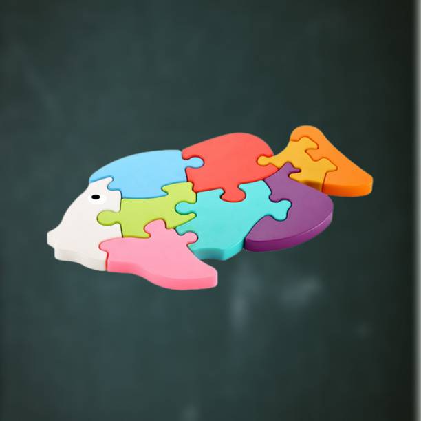 Kidsbuddy Fish Shape Puzzle Building Blocks Non Toxic Puzzle Blocks LC01.4101 Fish Puzzle