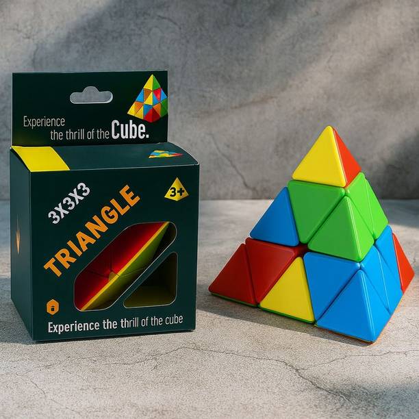 Meetul Enterprise Super Smooth Stickerless Triangle Pyramid Shape Magic Cube puzzle Toy