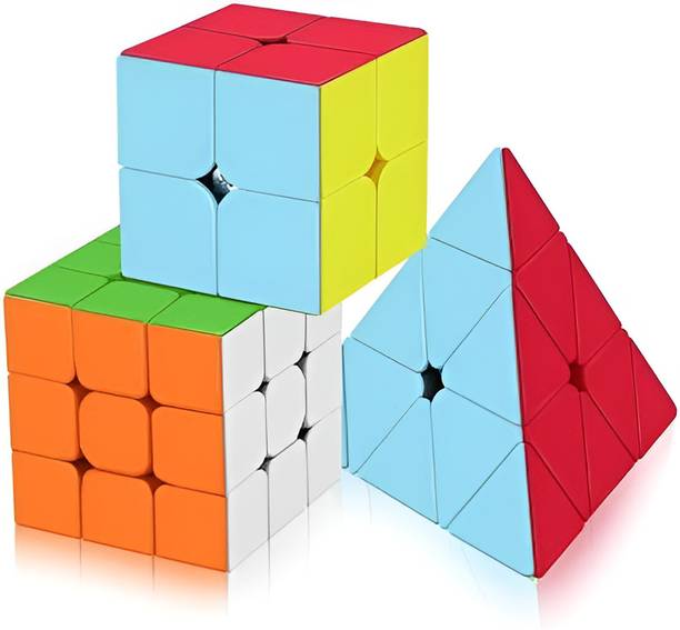 M-Alive Puzzle Brain Triger 2x2 3x3 Pyramid Cube Rubikers Rubik Combo Deal Set of 3