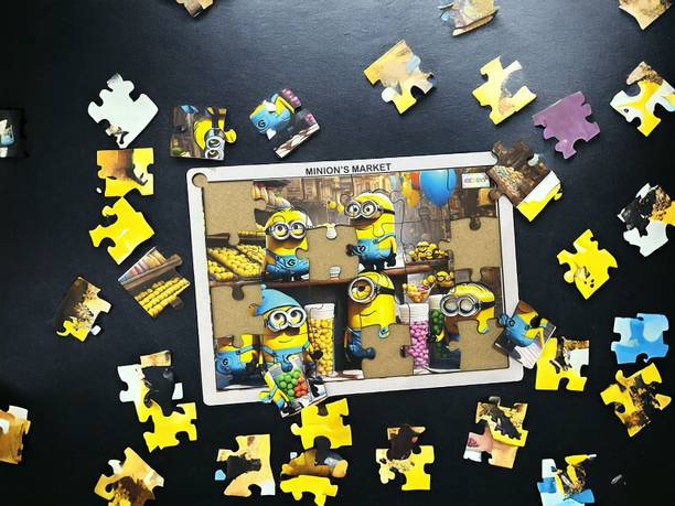 Redsky Minion's Market 24 Pieces Jigsaw Puzzles for 6 Year Old Kids and Above