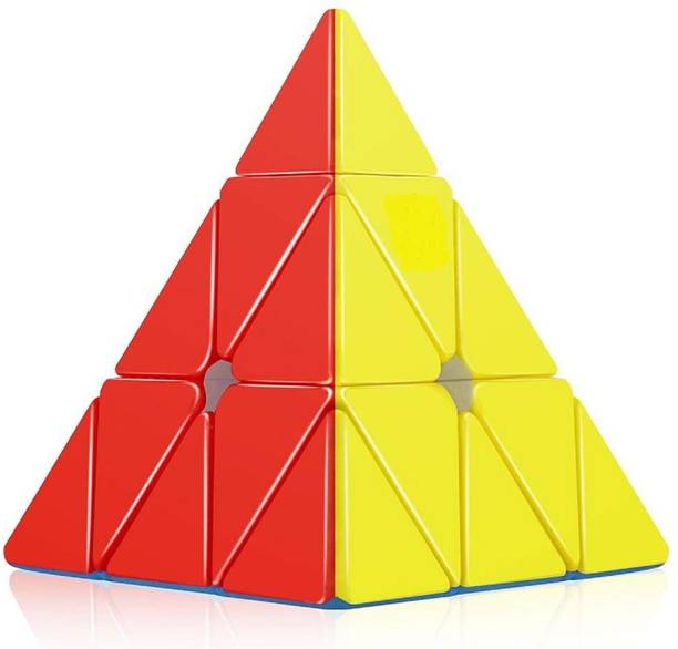Aseenaa High Speed Smooth Smart Pyramid Cube Stickerless Magic Brainstorming Puzzle Set