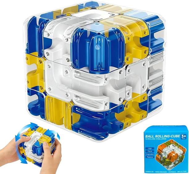 WEDELIGHT Cube Puzzle Game for Kids and Adults, Ball Rolling 3D Maze Puzzle and Cube 3x3