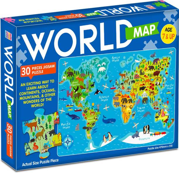 HELLO FRIEND World Map Jigsaw Puzzle for Kids Educati...