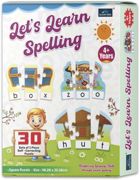 BOOKFORD Let's Learn Spelling Jigsaw Puzzle Game & Fun and Learning