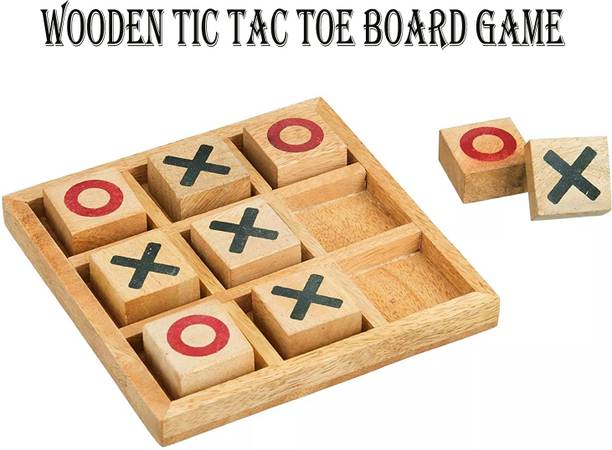 blue seed Living Room Table Tic Tac Toe Board Game for Kids Zero&Cross Puzzle X & O Blocks