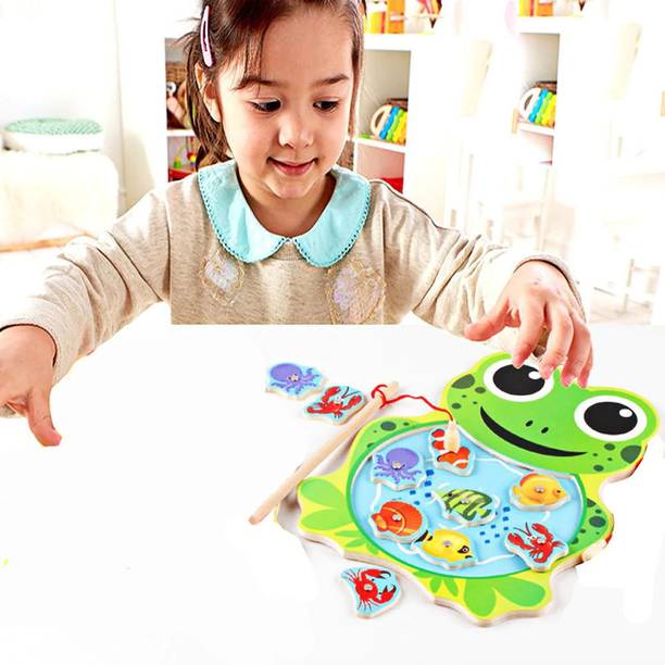 SHALAFI Magnetic Fishing Catching Game Pole Montessori Educational Fish Sorting Toys