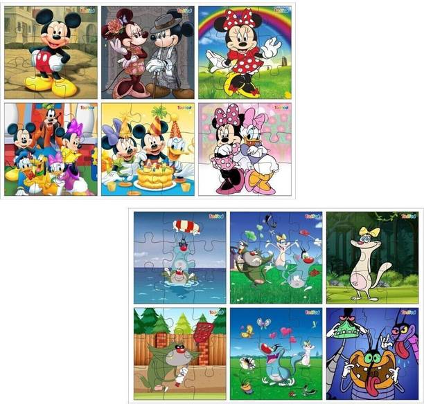 Todfod Wooden Jigsaw Puzzles Educational Toy for Kids M...