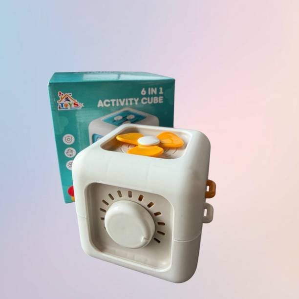 BHVMEY Interactive Preschool Activity Cube Toy for Brain Skill Growth