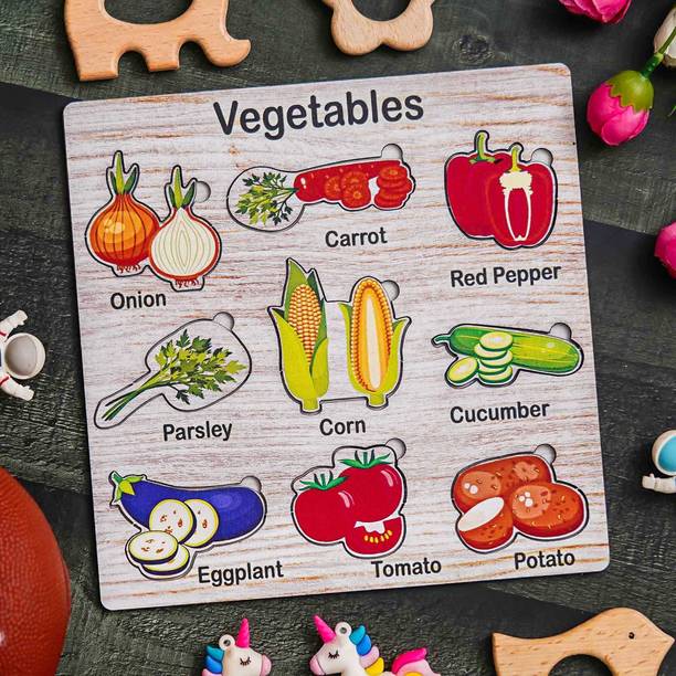 CAPIO ART Wooden "Vegetables" Jigsaw Puzzle Games for K...