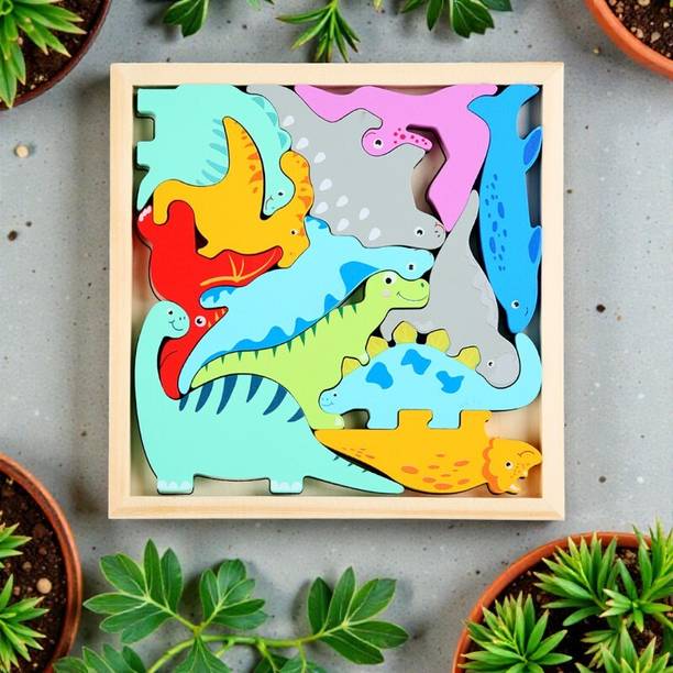 VHD Wooden Dinosaur Jigsaw Puzzle for Kids DP177