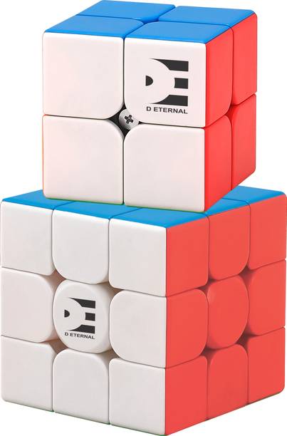 D ETERNAL Speed Cube Combo Set of 2x2 and 3x3 �Magic Puzzle Brainteaser Game Toy