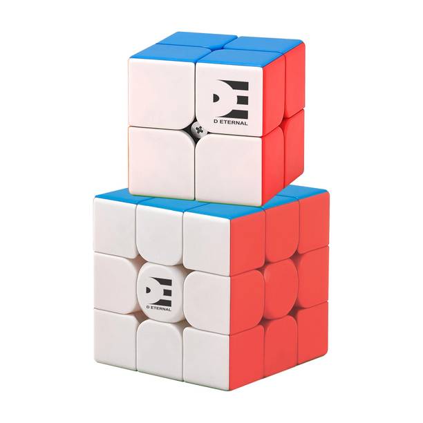 D ETERNAL Speed Cube Combo Set of 2x2 and 3x3 �Magic Puzzle Brainteaser Game Toy