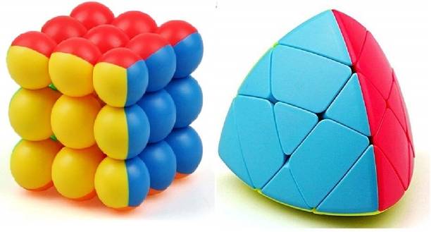 Enorme High Speed Smooth Round Pyramid Cube and 3x3x3 Round Bubble Magic Cube