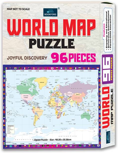 BOOKFORD World Map Jigsaw Puzzle Jigsaw Puzzle Game & Fun and Learning