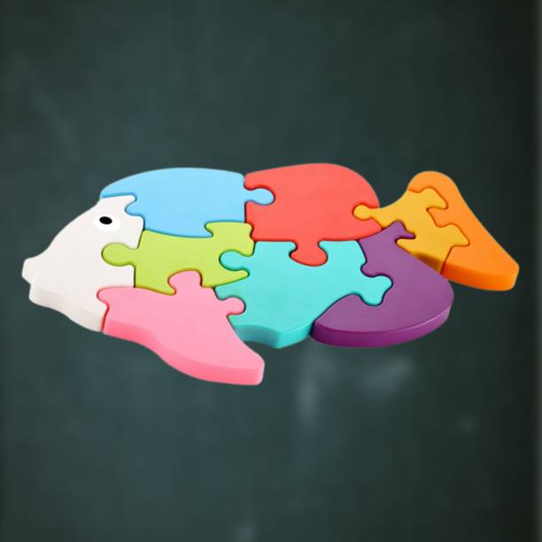 Kidsbuddy Fish Shape Puzzle Building Blocks Non Toxic Puzzle Blocks LC01.5289 Fish Puzzle