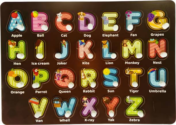 RITSKART Alphabet Puzzle English Letter Blocks Educational Learning Toys for Boys Girls