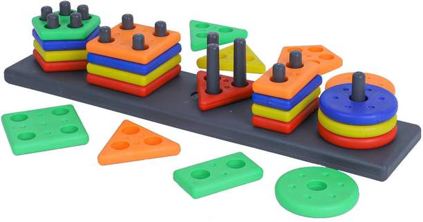RITSKART Hot sale Intellectual Smart Activity Fun Learning Shape Five Column Blocks