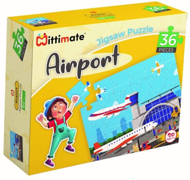 Mittimate Airport Jigsaw Puzzle for Kids Age 4-6 I 36 Pieces Puzzle Toy I Birthday Gift