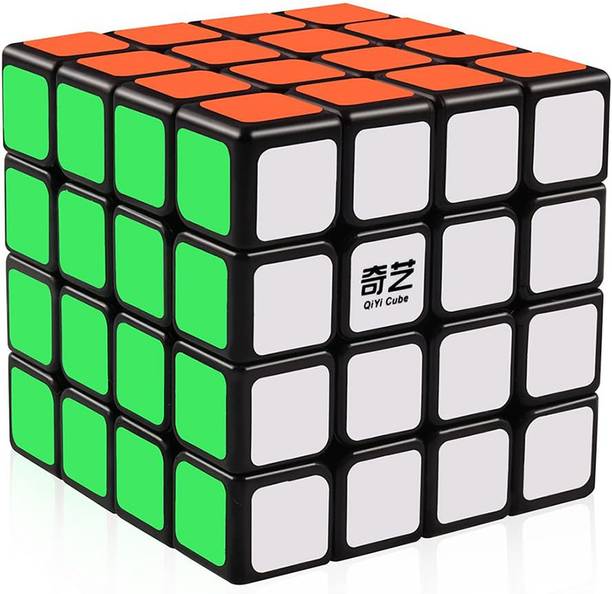 Cuberkart QiYi QIZHENG W 4x4 Speed Cube 4x4x4 Magic Puzzle, Black-Base