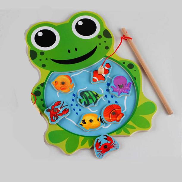 PopPlop Magnetic Fishing Game for kids Fish Catching Magnetic Toys Board Fishing Pole