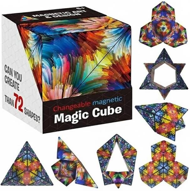 Space Age 3D Magnetic Cube Puzzle Infinity Shifting Box Transforms into 70+ Shapes