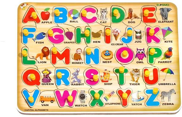 PABAH Capital Alphabets Letters Learning Educational Tray Toy for Kids, Pre-School