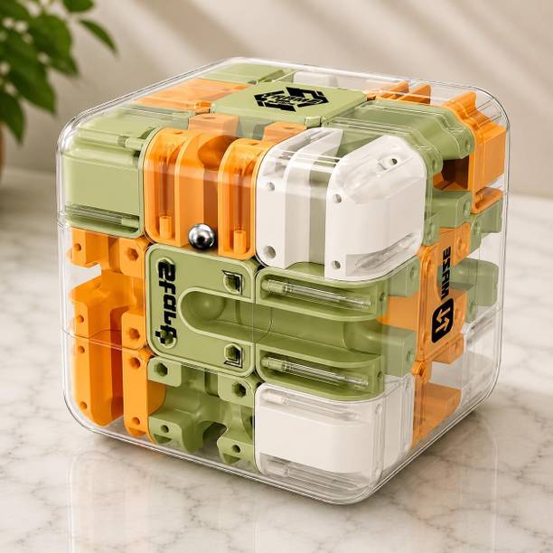 FEBLICH 3D Puzzle Maze Cube Toy for Kids & Adults | Educational Brain Game for Kids