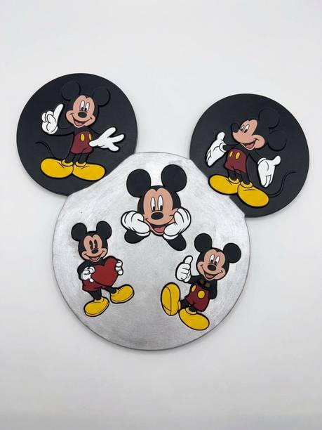 Pine Mart Mickey Mouse MDF Wooden Jigsaw Puzzle Toy for Kids