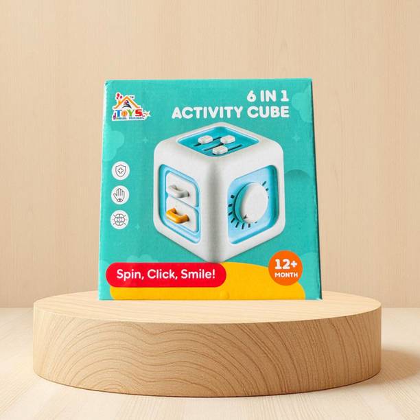 भव्मेय Multi Purpose Activity Cube Toy for Sensory Skill Development