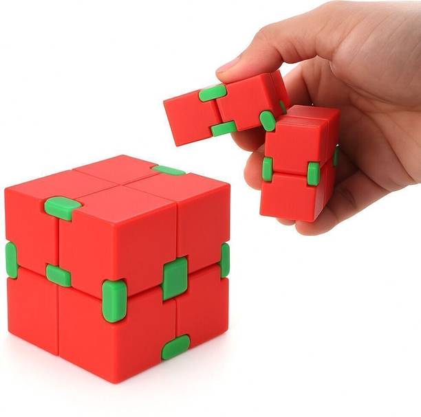 Kydzoy Infinity Endless Fun Cube Stress Relieving Fidgeting Game Toy for Kids&Adult-RED