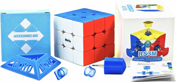 D ETERNAL Cube MoYu Rs3M 2020 3X3 Magnetic Speedcube Stickerless Magnetic 3x3x3 Cube