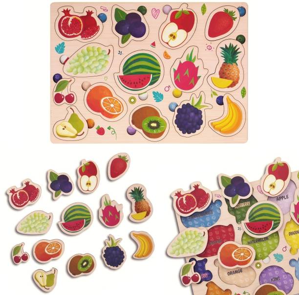 Nibocoj Fruit Wooden Puzzle Toys Game For Kids Education Toys For School Learning