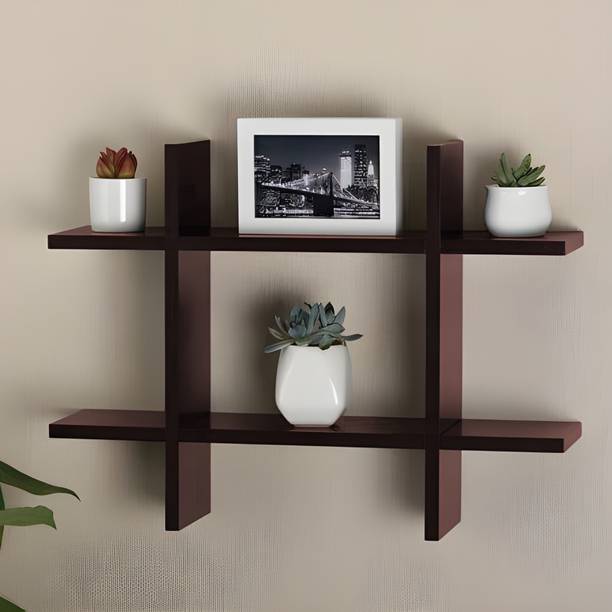 ShreeAura Wooden Wall Shelf
