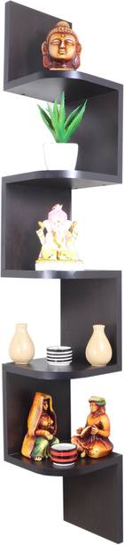 Captiver Morplus Zigzag Wall Mounted Corner Unit Particle Board Wall Shelf