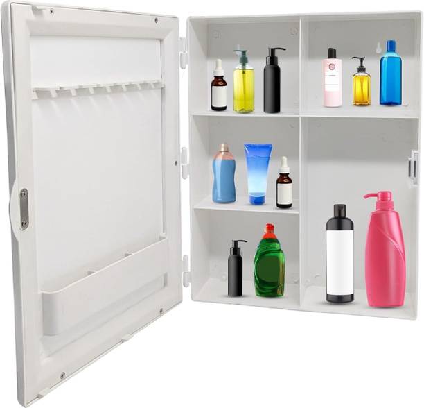 CENTURY Bathroom Mirror Cabinet | Bathroom Organizer | Cabinet with Mirror Plastic Wall Shelf