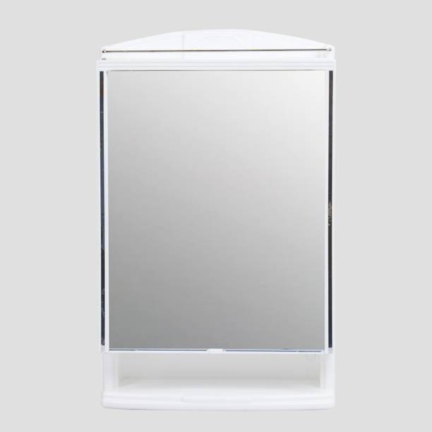 URBAN CHOICE Plastic Saffire Mirror Cabinet For Home And Living Polypropylene Wall Shelf
