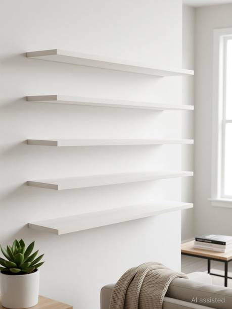 SOKHI FURNISHING Wooden Wall Shelf straight wall shelf Wooden Wall Shelf