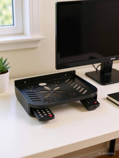BATLIBOI Set Top Box Stand/DTH Stand/WIFI Router Stand , Wall Mount Remote Holder Plastic Wall Shelf