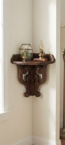 classiconline Wall Corner Shelf – Wood Wall Mount Display Rack for Living Room, Bedroom Wooden Wall Shelf
