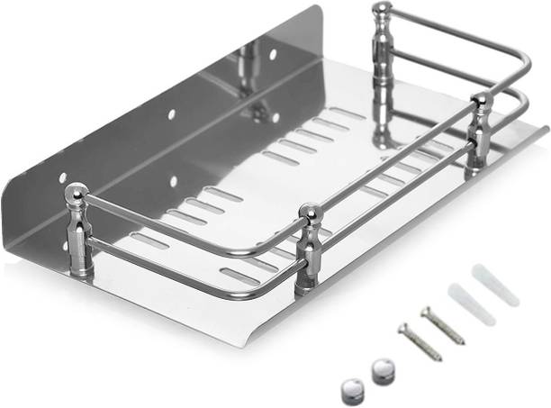 Flipkart SmartBuy Stainless Steel Bathroom Shelf Rack / Kitchen Shelf / Wardrobe Shelf / Shampoo Perfume Rack / Kitchen Rack Steel Wall Shelf