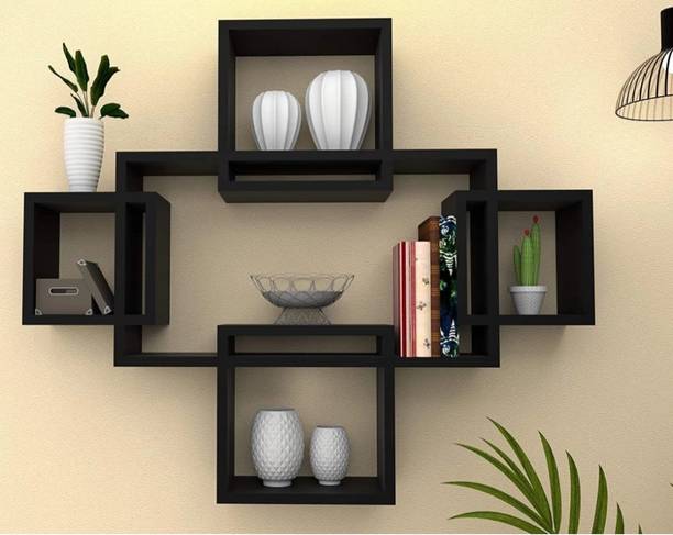 NationalArts NA2801 wooden wall shelf wall hanging wall decor floating mounted wall decor Wooden Wall Shelf