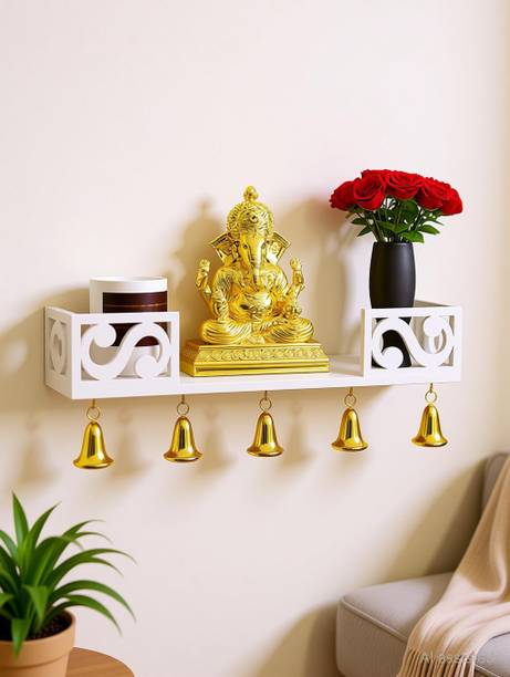 ShaizR Art Wall Temple Shelves, Statue Interior Design Wall Mounted Temple, Living Room MDF (Medium Density Fiber) Wall Shelf
