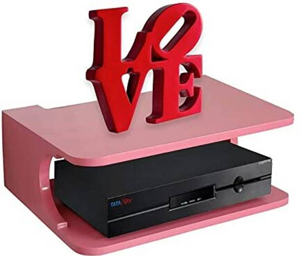 PraPooCraft TV Cabinet Set Top Box/Setup Box Stand Wall Shelf for Home Living Room MDF (Medium Density Fiber) Wall Shelf