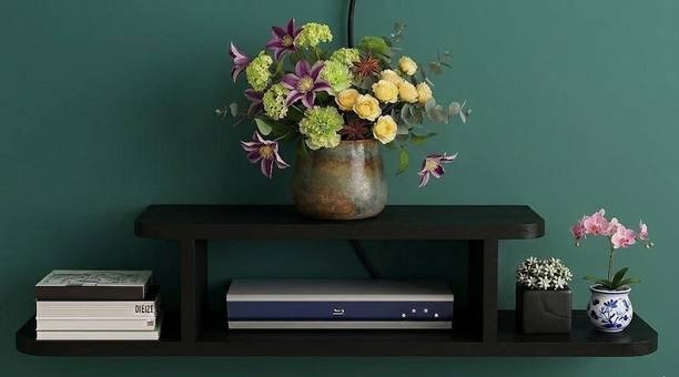 N P HANDICRAFTS MDF Set top Box Holder | Wooden Wall Shelf | TV Set UP Box Holder MDF (Medium Density Fiber) Wall Shelf