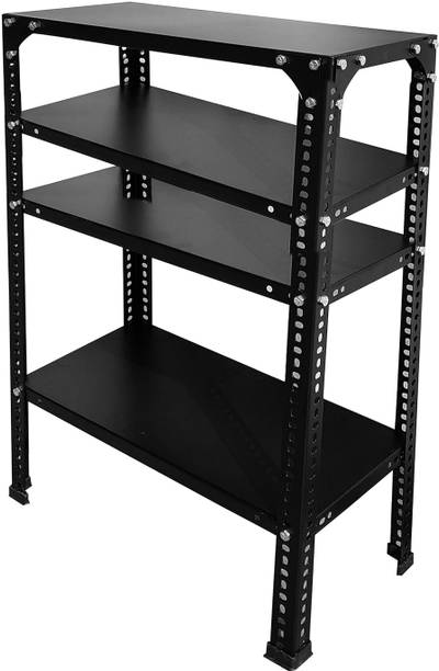 Pure Source (India) Matte Finish Adjustable Display Rack for Home Office & Gym Use (3 FT, 4 Shelf) Iron Wall Shelf