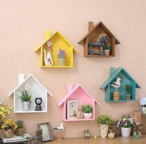NationalArts NA2733 wooden wall shelf wall hanging wall decor floating mounted Wooden Wall Shelf