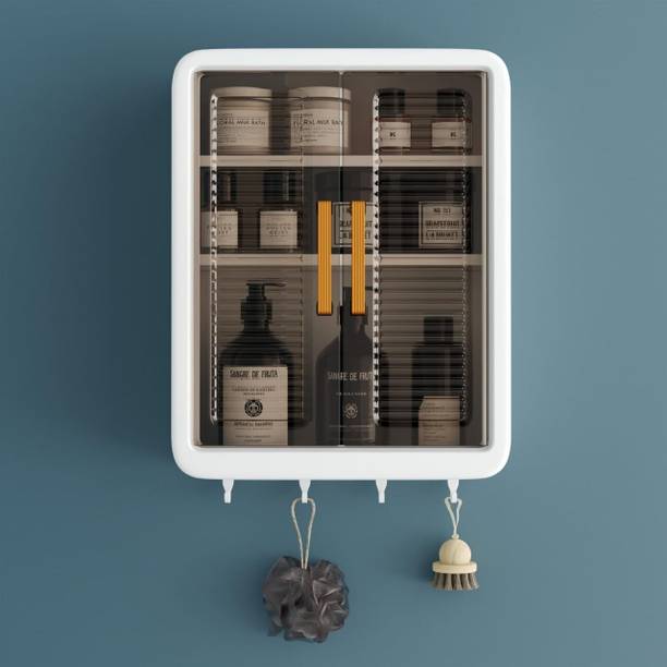 krishiv enterprise Bathroom Storage Cabinet Plastic Wall Mount Cabinet